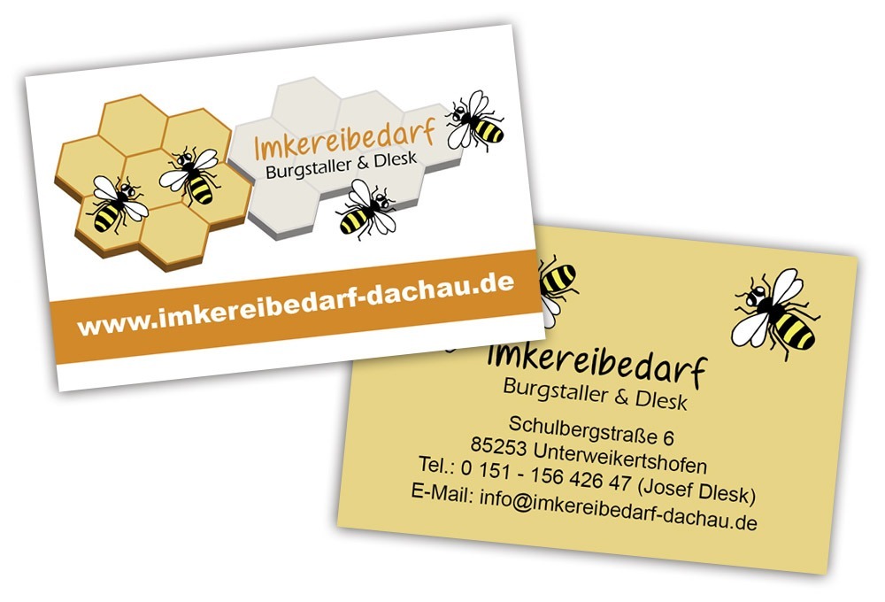 Imkereibedarf Burgstaller & Dlesk – Visitenkarte