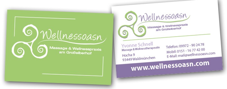 Wellnessoasn – Visitenkarten