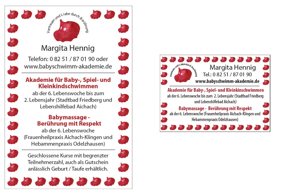 Margitta Hennig Babyschwimmen – Anzeigengestaltung