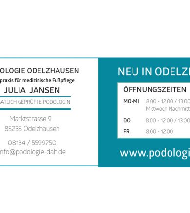 Podologie Odelzhausen – Anzeigengestaltung