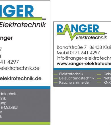 Ranger Elektrotechnik – Anzeigengestaltung