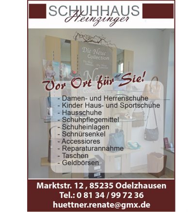 Schuhhaus Heinzinger – Anzeigengestaltung