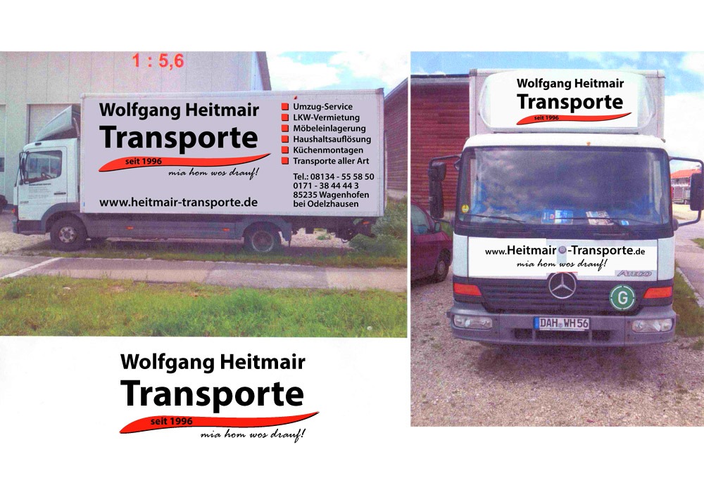 Heitmair Transporte – LKW Beschriftung