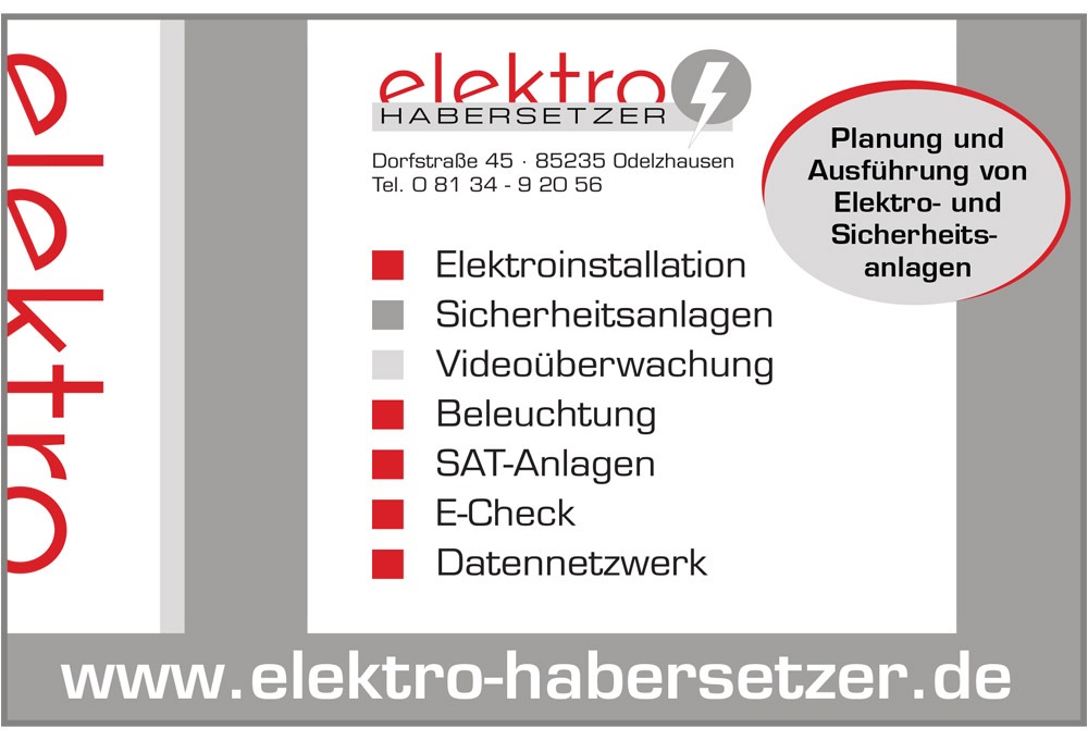 Elektro Habersetzer – Anzeigengestaltung – verschiedene Ausführungen