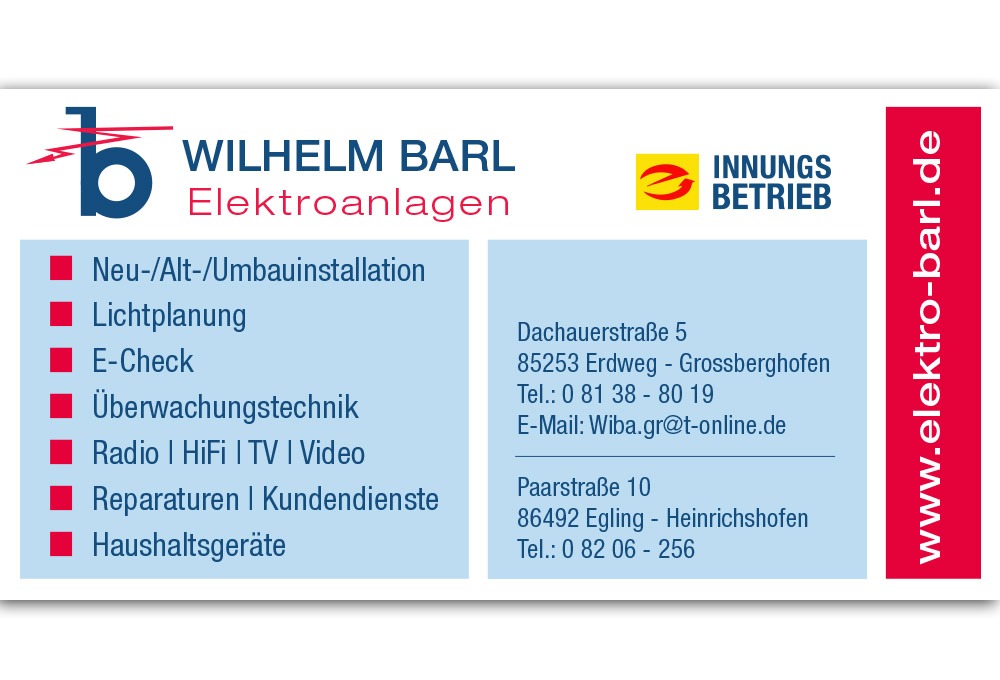 Elektro Barl – Schilder – Bauplanen