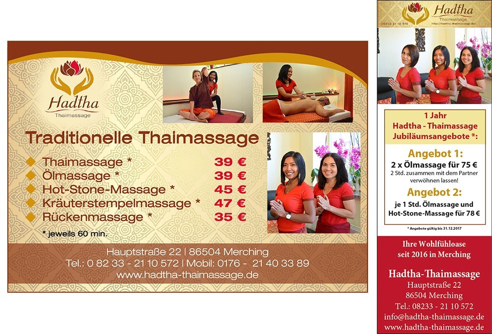 Hadtha Thai Massage – Anzeigengestaltung