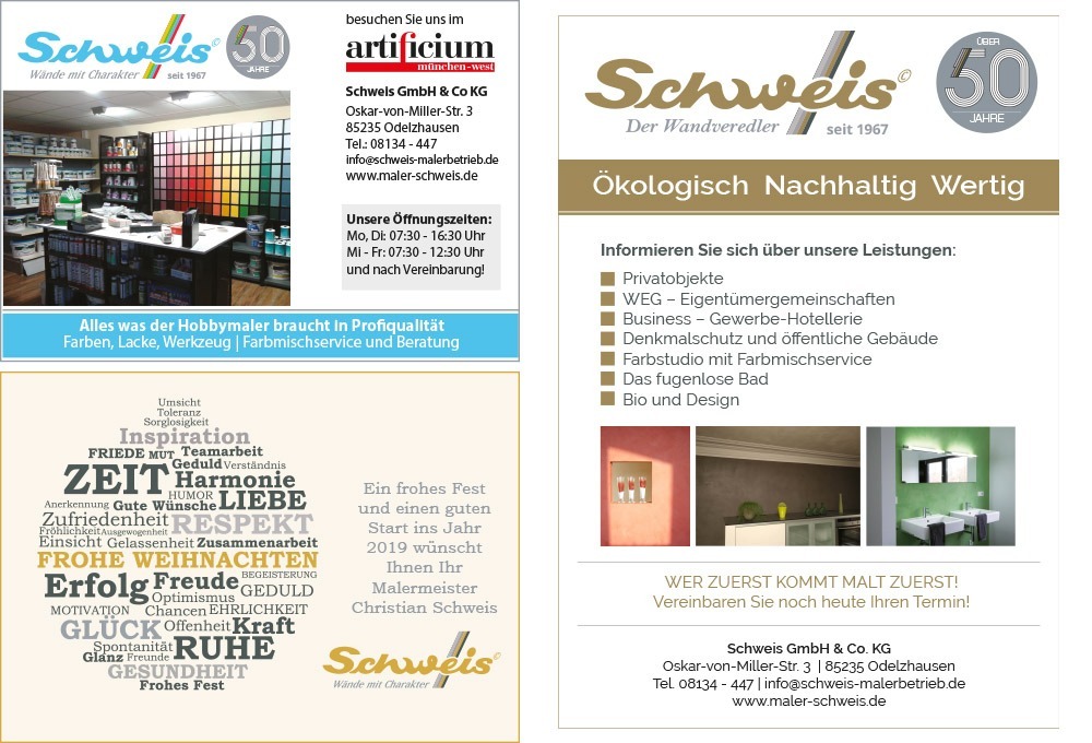 Schweis Malermeister – Anzeigengestaltung
