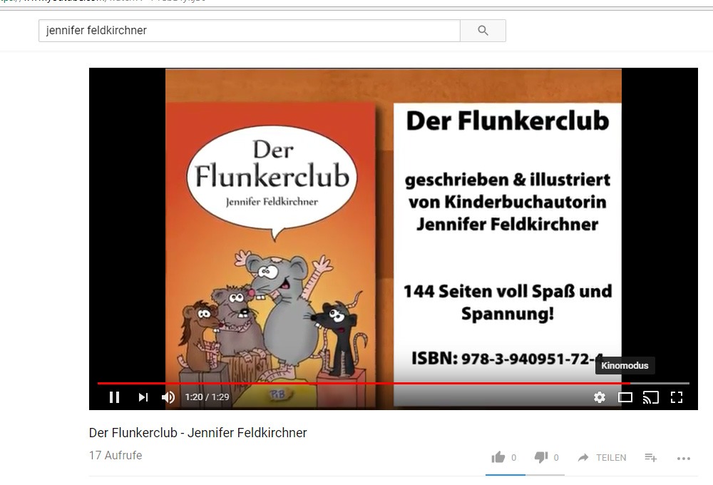 Youtube Video zum Buch „Der Flunkerclub“