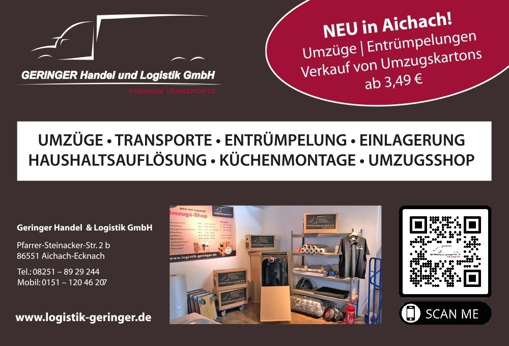 Geringer Handel & Logistik GmbH – Zeitungsanzeige