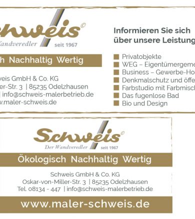 Maler Schweis – Zeitungsanzeigen